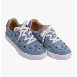 NWB Women’s Revitalign Belmont Pearl Blue Tweed Sneakers Size 7.5